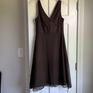 Brown polka dot JCrew dress